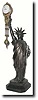 C.1910, German, Junghans, STATUE OF LIBERTY, bronzed spelter swinging