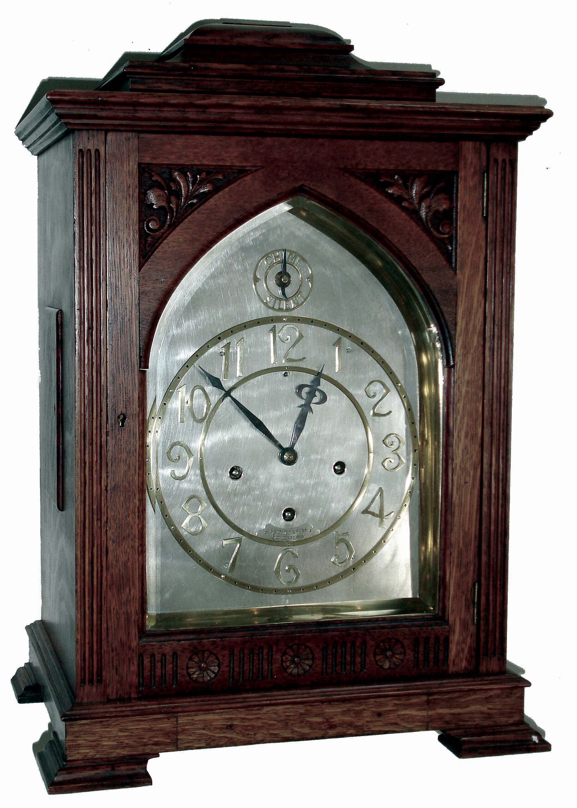 Lenzkirch, Germany, for "Swinden & Sons, Birmingham", oak, 8 days, time and quarter striking bracket clock, serial # 1 million 241841, c1900 — Antique Clocks Price Guide