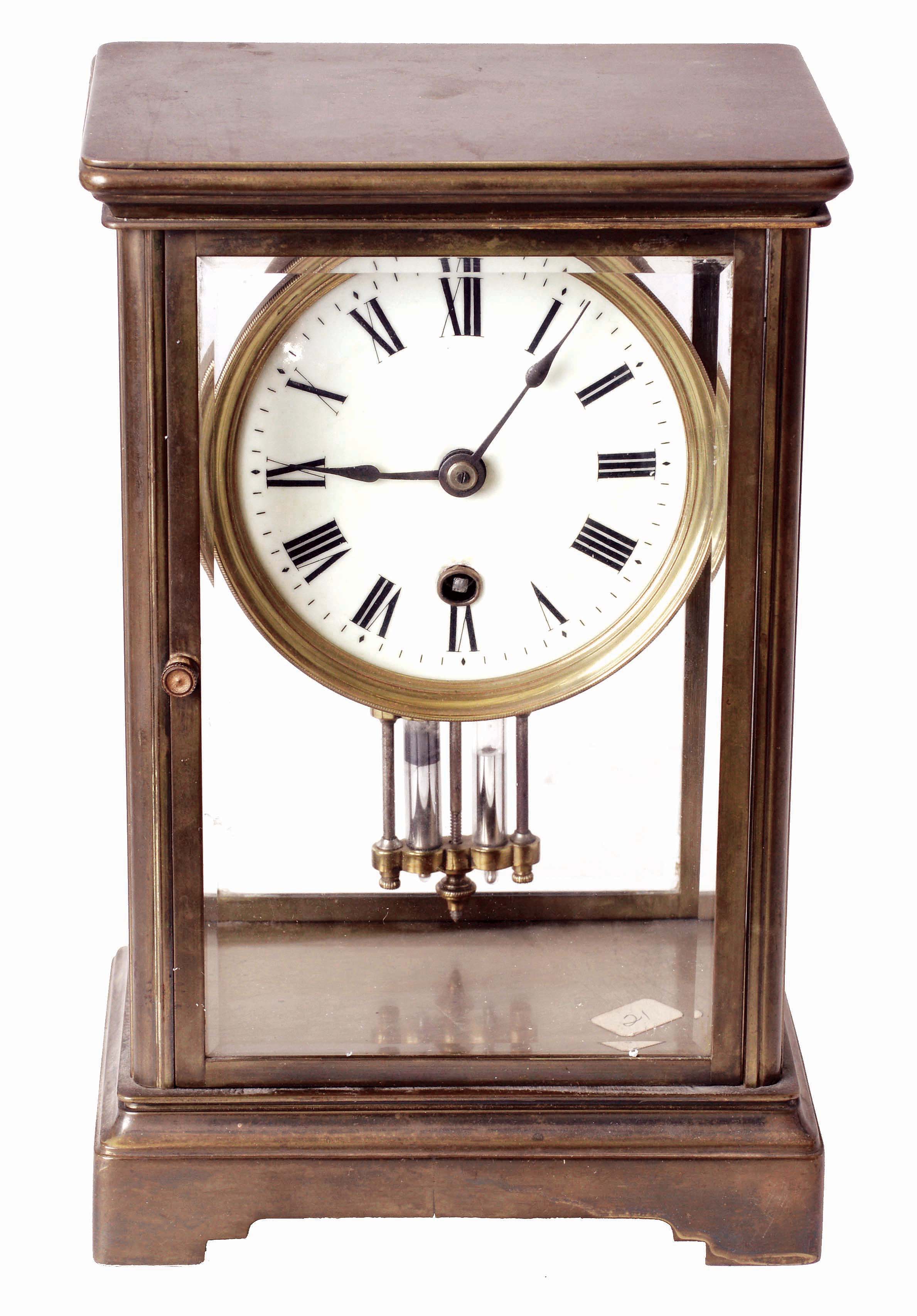 Vermont Clock Co., Fairhaven, Vermont, 8 days, spring driven brass movement pendulum timepiece crystal regulator, c1915 — Antique Clocks Price Guide