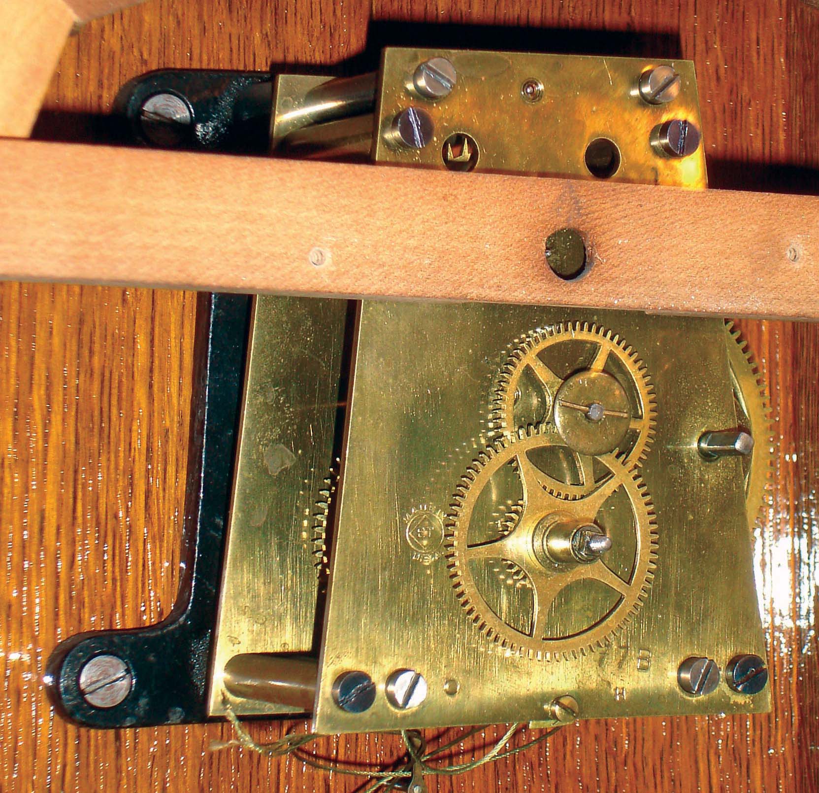 Seth Thomas Clock Co., Thomaston, Conn., "Regulator No. 2" wall clock in oak case with 8 days, weight driven timepiece movement, c1910. — Antique Clocks Price Guide