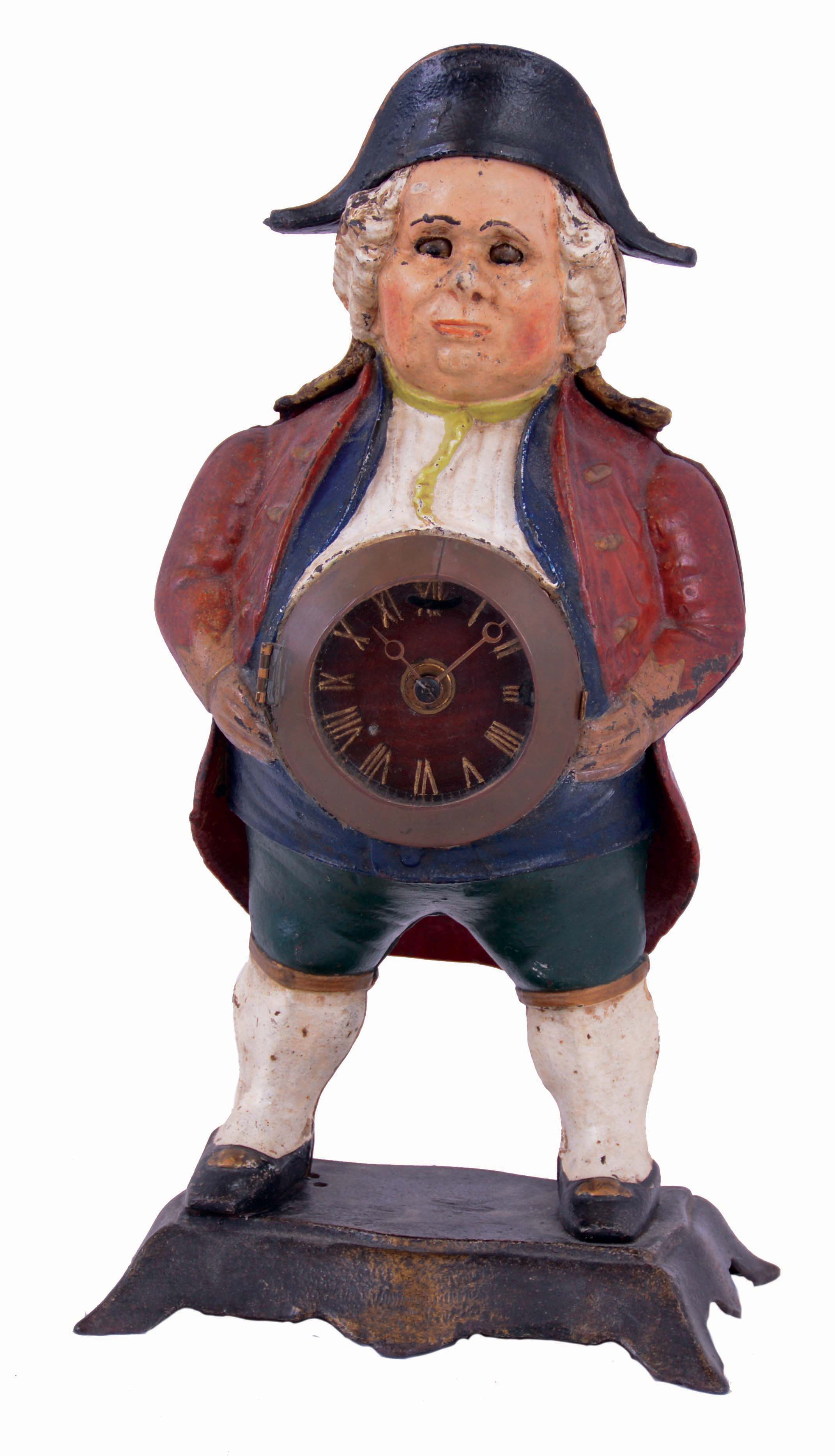 Bradley & Hubbard, Meriden, Conn. "Continental' blinking eye cast iron clock, c1855. — Antique Clocks Price Guide