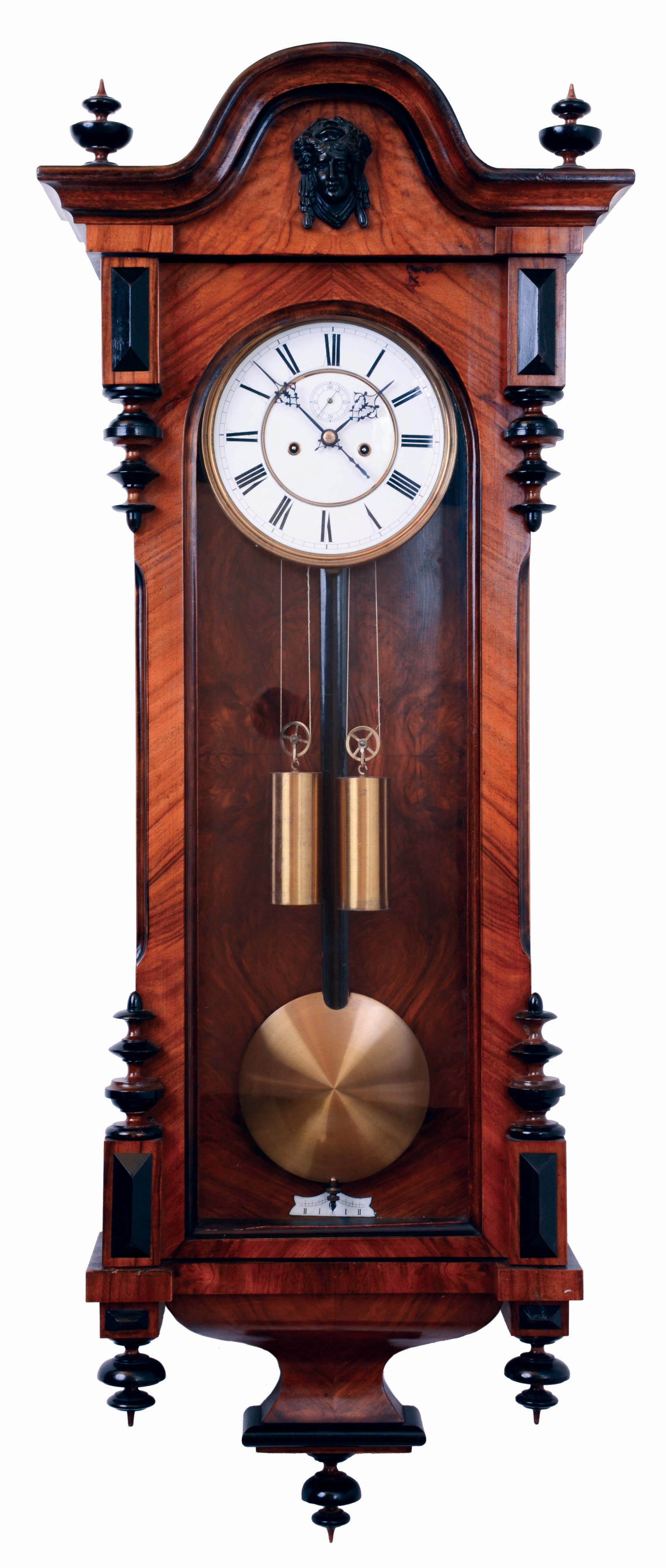 Lenzkirch, Germany, 2-weight "Vienna Regulator", time and gong strike, 8 days, in an Alt Deutsch style case with matched veneer in the case back, serial #545599, c1880. — Antique Clocks Price Guide