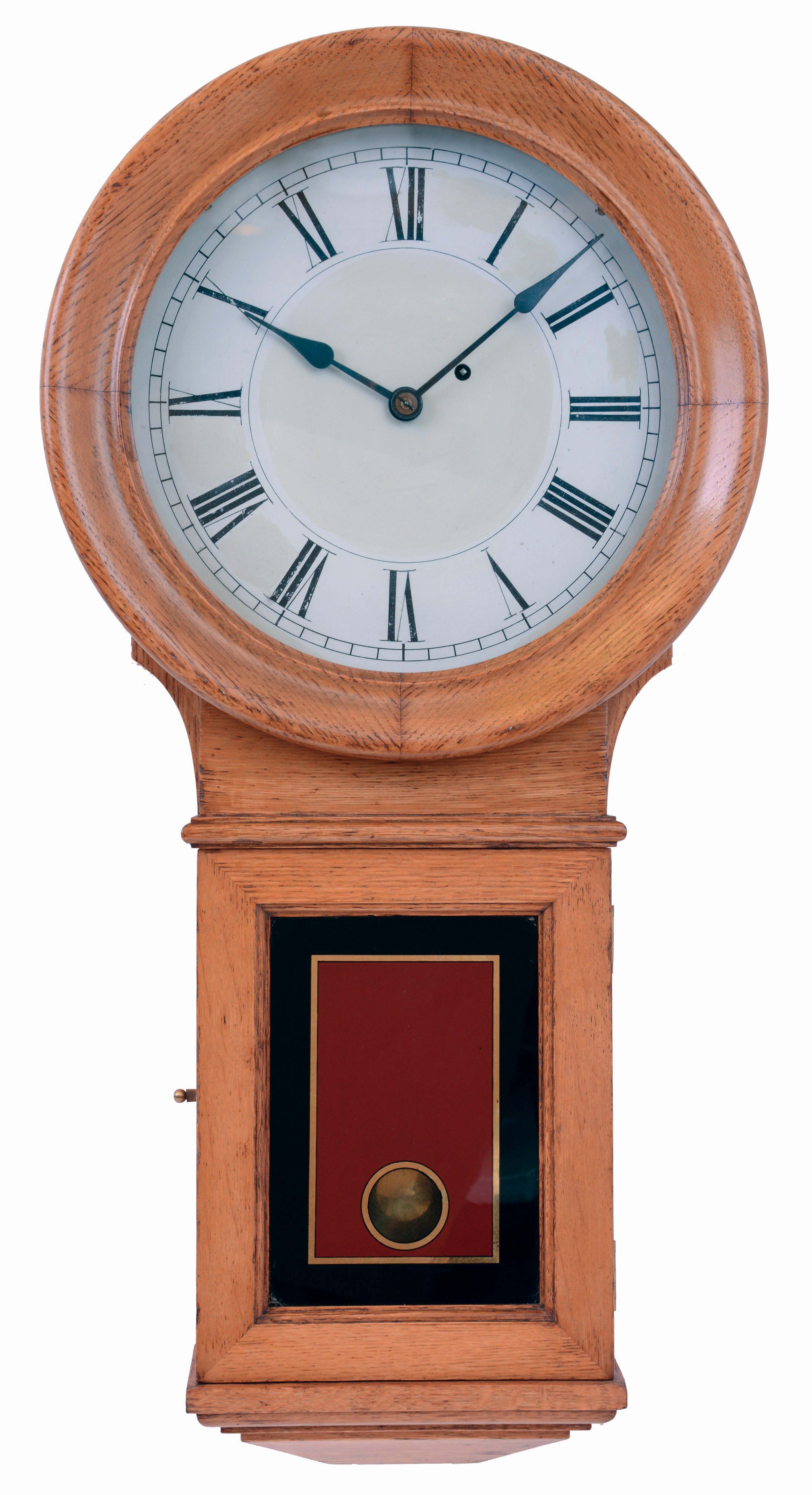 E. Howard & Co., Boston, Mass., "Regulator No. 70", 8 days, weight driven brass movement wall regulator, c1925 — Antique Clocks Price Guide