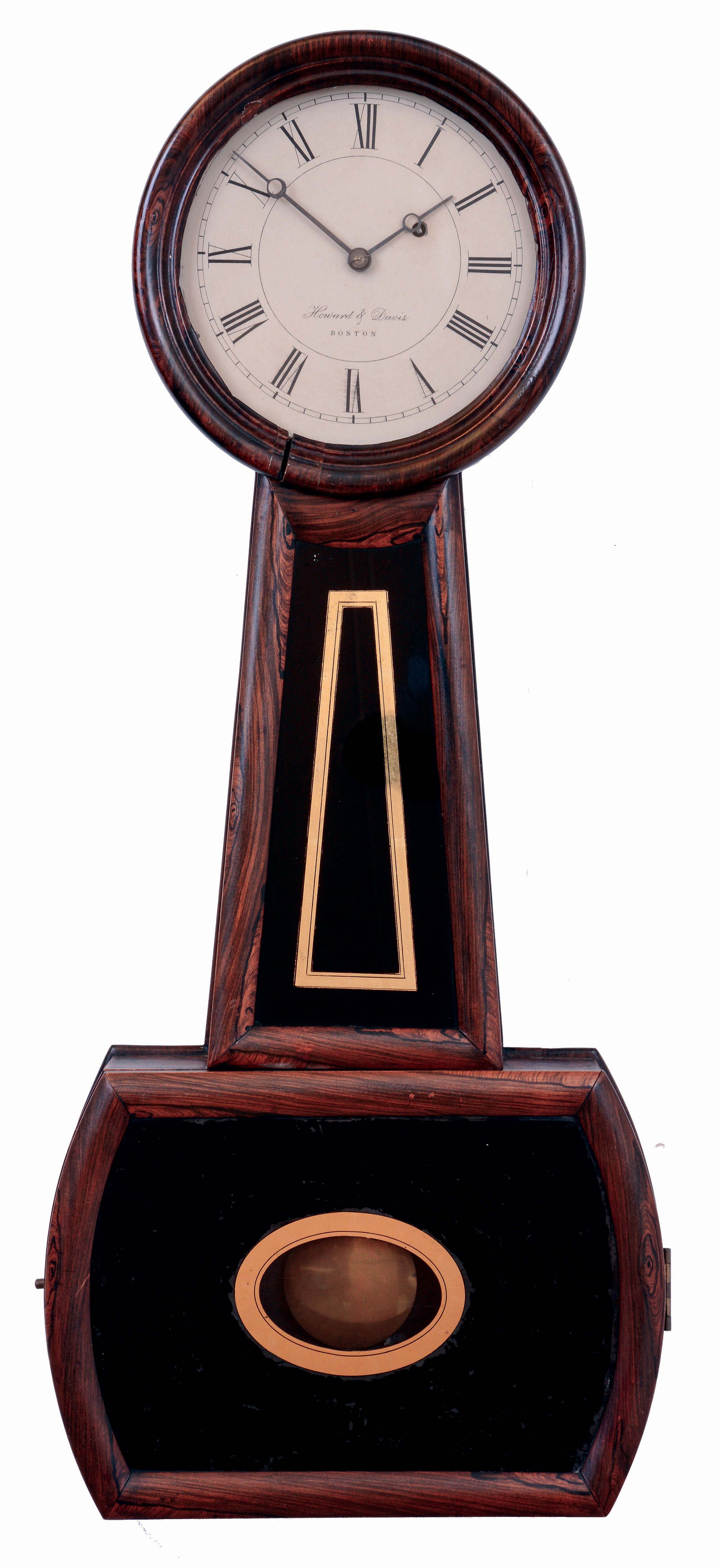 E. Howard & Co., Boston, Mass., "No. 70", 8 days, weight driven brass movement regulator timepiece, c1910 — Antique Clocks Price Guide