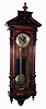 Clocks- 2 (Two) German walnut 3 weight, 8 days, Vienna regulator wall clocks, one serpentine, one Gustav Becker, c1890