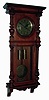 Clocks- 3 (Three) German walnut, 8 days, time and strike, Vienna regulator wall clocks: 1 Mauthe spring wound; 2 weight driven by Kienzle and Becker, c1900