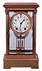Seth Thomas Clock Co., Thomaston, Conn., "Empire No. 21", 8 days, time and strike, spring driven brass movement crystal regulator mantel clock, c1904
