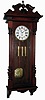 "M.P" German walnut 3 weight quarter striking Vienna regulator wall clock, c1890