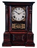 Atkins Clock Co., Bristol, Conn., 8 days, time and strike, spring brass movement "London" model shelf clock, c1865