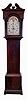 Tall clocks- 2 (Two): (1) Unsigned American, 8 days, brass weight movement in Pennsylvania cherry case, with moon phase painted dial, c1810; (2) English, Martin, King St., Westminster, 8 days, time and strike, weight movement in a flat top oak and pine case with painted dial, c1800