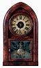 E. C. Brewster, Bristol, Conn., 8 days, time and strike, spring driven brass movement with detached fusees, round gothic or beehive clock, c1839