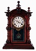 Welch, Spring & Co., Forestville, Conn., "Patti, VP" mantel clock case, c1880, with later spring driven, 8 days, time and strike movement,