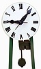 E. Howard & Co., Boston, Mass., "Timepiece" tower or street clock, time only, weight driven movement stamped "3587" with maintaining power, c1890, with a modern painted cast iron frame and a painted wooden dial and plastic numerals.
