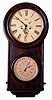 L.F. & W.W. Carter, Bristol, Conn., wall hanging Calendar clock with weight driven, 8 days timepiece movement and a BB Lewis perpetual calendar mechanism in a rosewood case, c1865.
