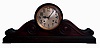 Seth Thomas Clock Co., Thomaston, Conn., "Chime Clock No. 58" shelf clock, 8 days, time, strike and Sonora chime on 5 bells, spring driven movement in a large carved tambour style mahogany case with a silvered brass dial and applied brass numerals, c1913