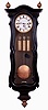 Austrian, 3-weight, Grand Sonnerie, Vienna Regulator, in a dark serpentine case with 2 gilt finials, striking quarter hours on two long steel rods at top of case, c1870, with restorations.