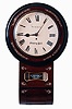 English, 8 days, spring brass fusee movement wall timepiece with MOP inlay, c1890