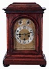 German, Junghans 8 days, time and strike, three train Westminster chime, spring driven brass movement bracket clock, c1910