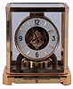 Jaeger-LeCoultre Atmos "Model 526" Swiss gold-plated brass and glass perpetual mantel clock, #160989, c1964