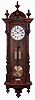 Lenzkirch, Germany, model 517, 2-weight "Vienna Regulator", 8 days, time and gong strike, in a walnut case with burled and carved accents, serial #384148, c1877.
