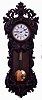 Lenzkirch, Germany, single weight timepiece movement c1875, now in a superbly carved hardwood case, probably from Czech republic.