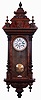 Lenzkirch, Germany, Federzug Regulateure, or Spring Driven Wall Clock, large size with 7 1/2 inch dial and 9 inch bezel, serial #907742, c1893, with restorations.