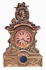 Nicholas Muller, New York, with Pomeroy, 8 days, time and strike movement, cast metal Abraham Lincoln memorial mantel clock, c1870