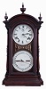 Seth Thomas Clock Co., Thomaston, Conn., "Fashion No. 8", 8 days, time and strike spring driven brass movement double dial calendar clock, c1880