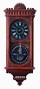 Ithaca Calendar Clock Co., Ithaca, NY, "Hanging Kildare", with original E. N. Welch 30 day, spring driven brass movement double dial calendar clock, c1880.