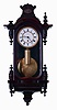 Austrian, Schonberger in Wien, small Vienna timepiece, 1-wt with 5" dial, the case with dark mahogany finish, 8 days, c1870