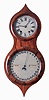 Seth Thomas Clock Co., Thomaston, Conn., "Office Calendar No. 3, often called "Peanut", 8 days, time and strike, spring driven brass movement double dial calendar clock, c1863