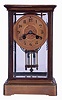 French, Marti & Cie, 8 days, time and strike, spring driven brass movement crystal regulator mantel clock, c1900