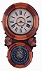 Ansonia Clock Co., Ansonia, Conn., "8 Inch Kobe", 8 days, spring brass movement mosaic case wall timepiece, c1901