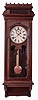 Wm. L. Gilbert Clock Co., Winsted, Conn., "Regulator No. 10 Hanging", 8 days, weight driven brass movement wall regulator, c1901 This is a variation from the model shown in the catalog as the case is walnut and the crest is a little different.