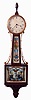 Waltham Clock Co., Waltham, Mass., 8 day, spring driven brass lever escapement banjo timepiece, c1930