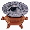 Planchon, a Paris, turtle mystery clock of small size, the molded hexagonal, gilt bronze base with decorative engraving resting on recumbent lion form feet, supporting a pewter basin with Roman numeral chapter engraved around rim, the turtle floating in the basin and indicating the time, given motion by a magnet driven by the 8 day timepiece movement with lever platform, concealed in the base. Case bears the initials E. M., probably for Etienne Maxant, manufacturer of high quality bronze clocks, often copying earlier styles, c1890
