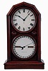 Seth Thomas Clock Co., Thomaston, Conn., "Parlor Calendar No. 5" shelf clock in a walnut case with a spring driven, 8 days, time and strike movement and a R. T. Andrews patented calendar mechanism, c1892.