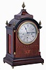 German/French inlaid mahogany, 8 days, time and Westminster quarter chiming bracket clock, c1900
