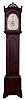 Silas Hoadley, Plymouth, Conn., tall clock, 8 days, time and bell strike, weight driven, wooden works movement in a pine case with painted wood dial, c1815