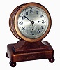 Chelsea Clock Co., Boston, Mass., for Abercrombie & Fitch, New York, NY, "Lexington", offset model 2 3/4" dial, 8 days, time only brass desk clock, #152261, 1922