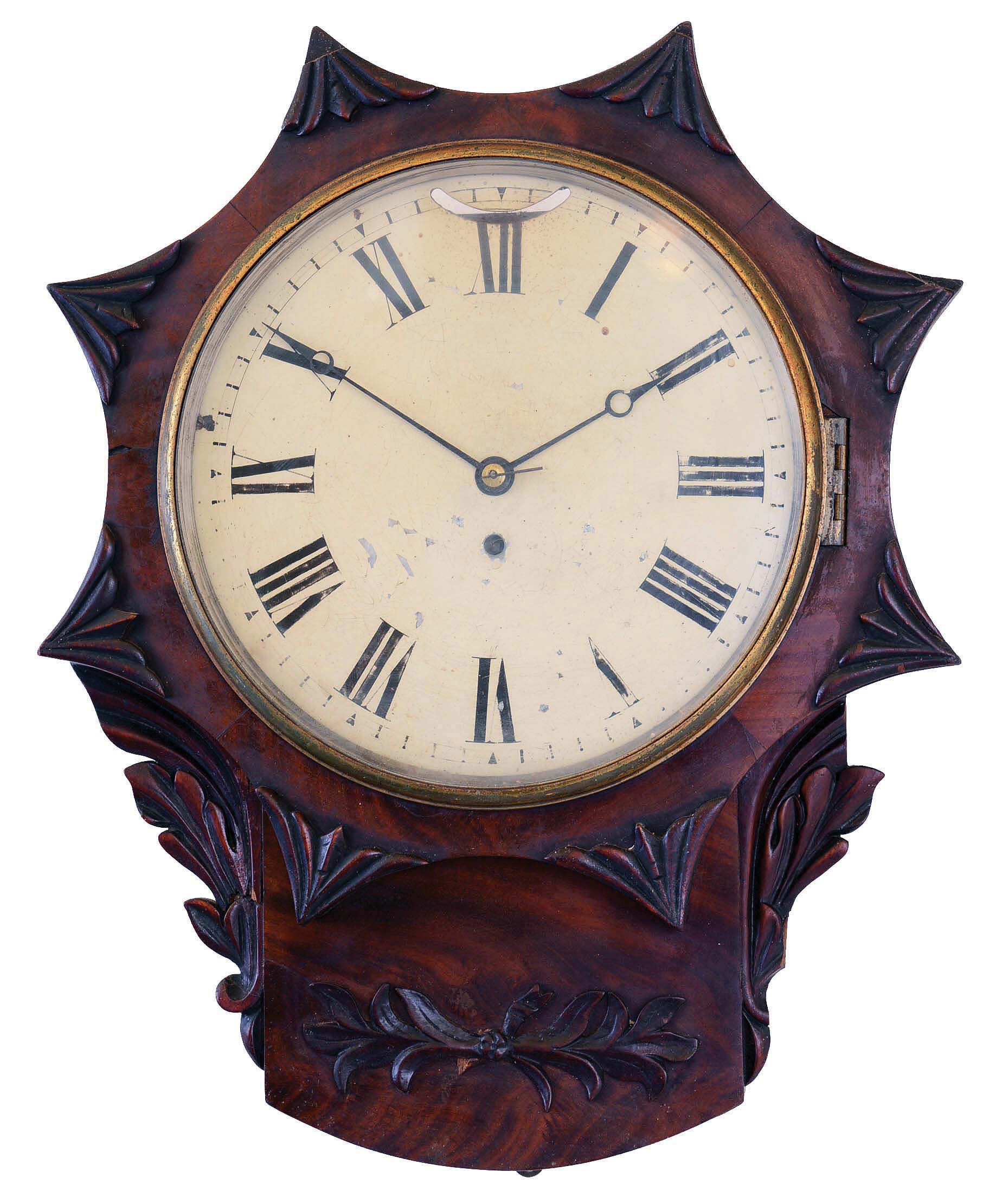 Clocks- 2 (Two) English 8 day time only fusee walnut wall clocks; one dial signed "P. Muncey", late 19th century — Antique Clocks Price Guide