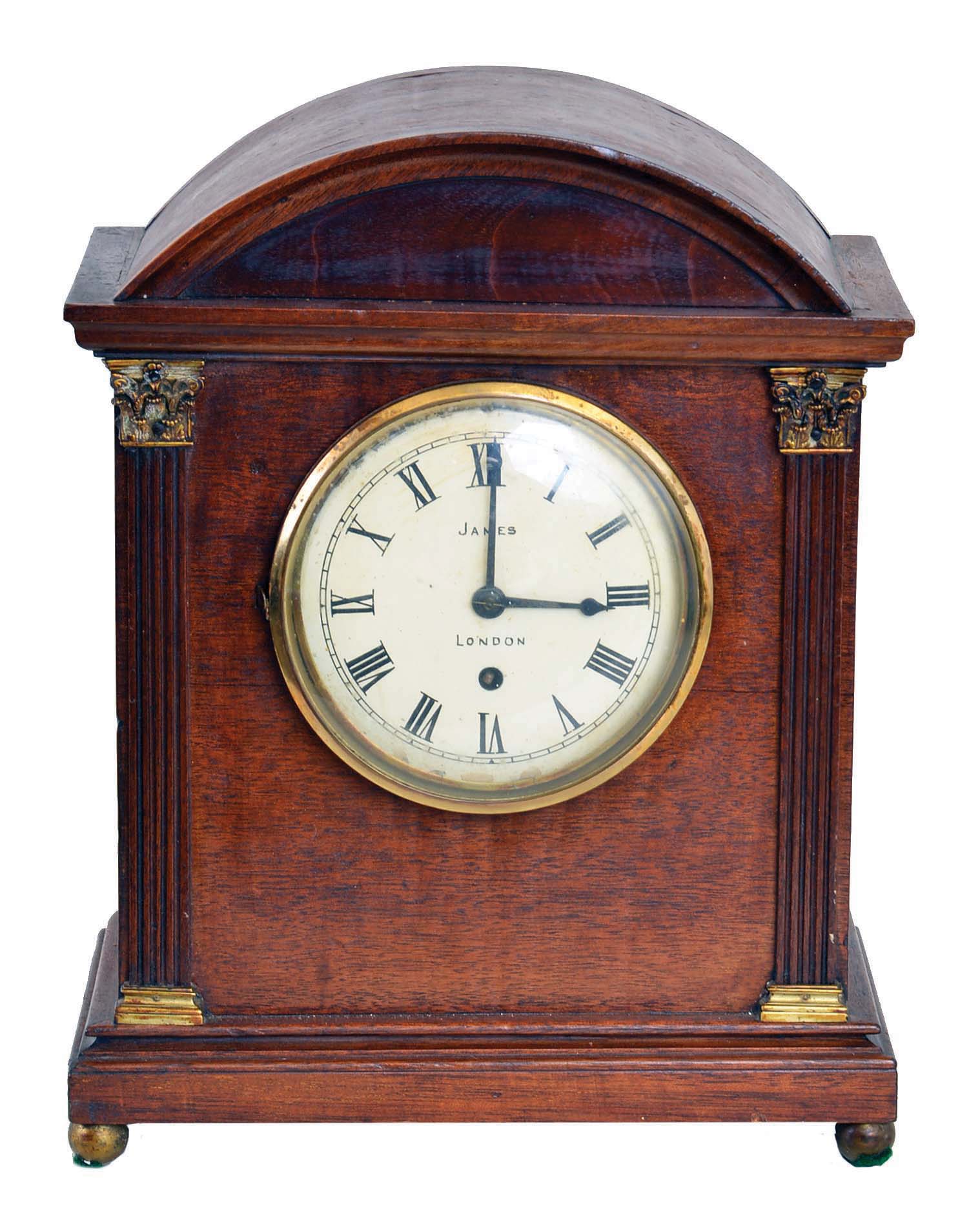 English, 8 days, spring brass fusee movement with a drop off strike mantel clock. — Antique Clocks Price Guide