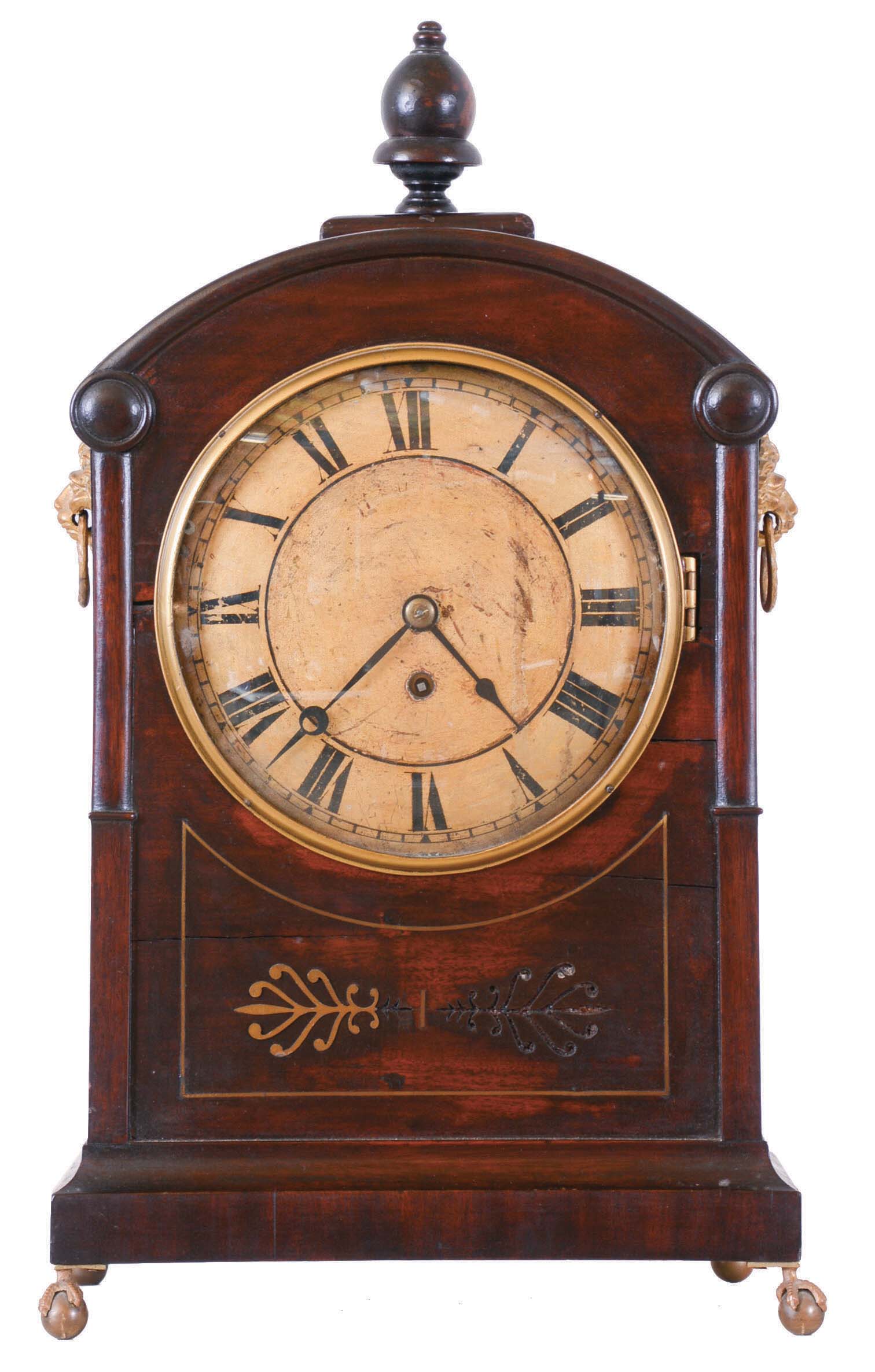 English, 8 days, spring brass fusee movement bracket timepiece. — Antique Clocks Price Guide