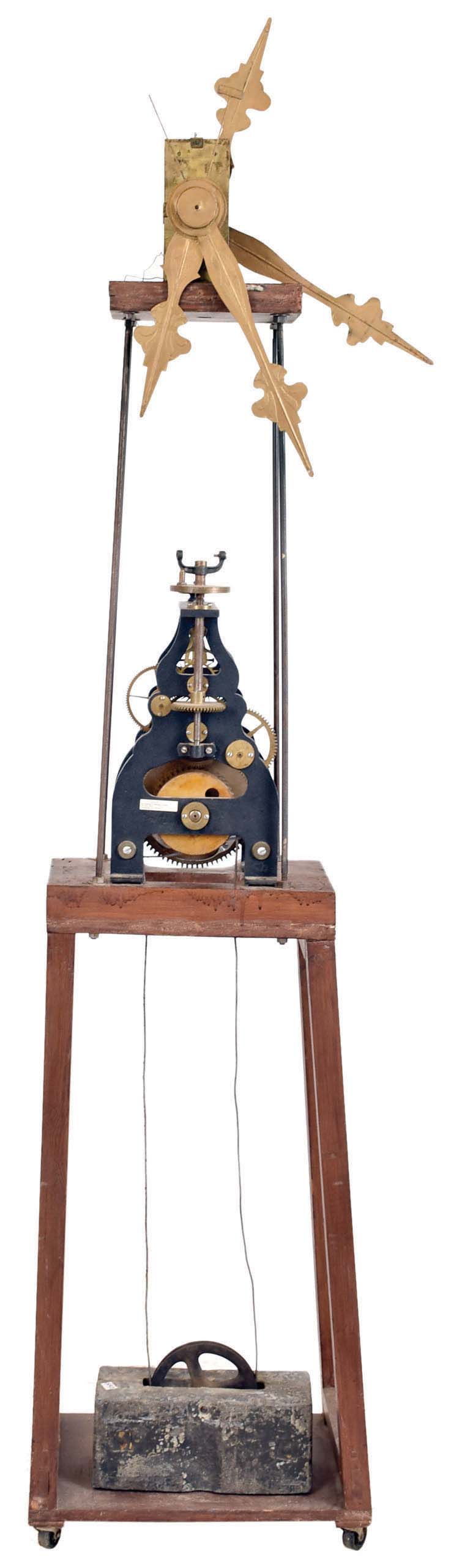 E. Howard & Co., Boston, Mass., "Special Timepiece No. 0", tower clock movement, 8 day, time only, 110 pound weight driven movement capable driving of driving four dials with two sets of tin tower clock hands and an associated motion works — Antique Clocks Price Guide