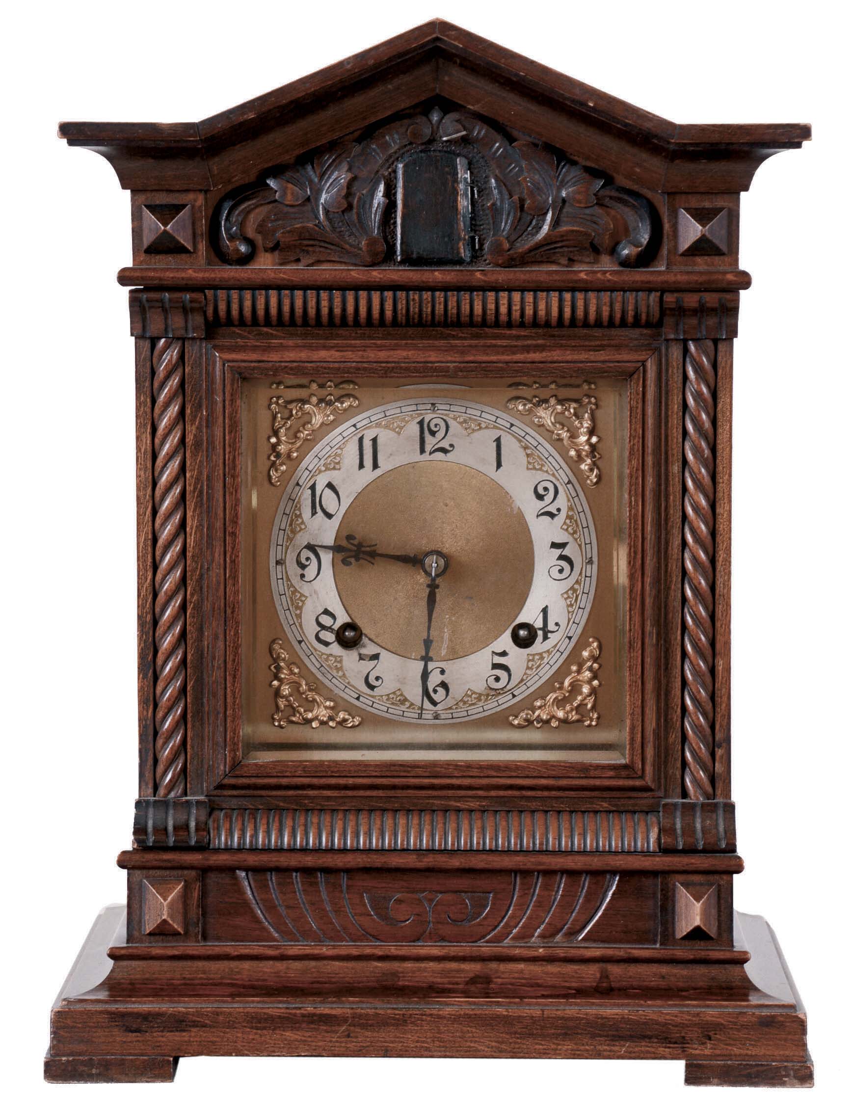 German, Junghans, 8 days, time and strike spring brass movement cuckoo bracket clock. — Antique Clocks Price Guide