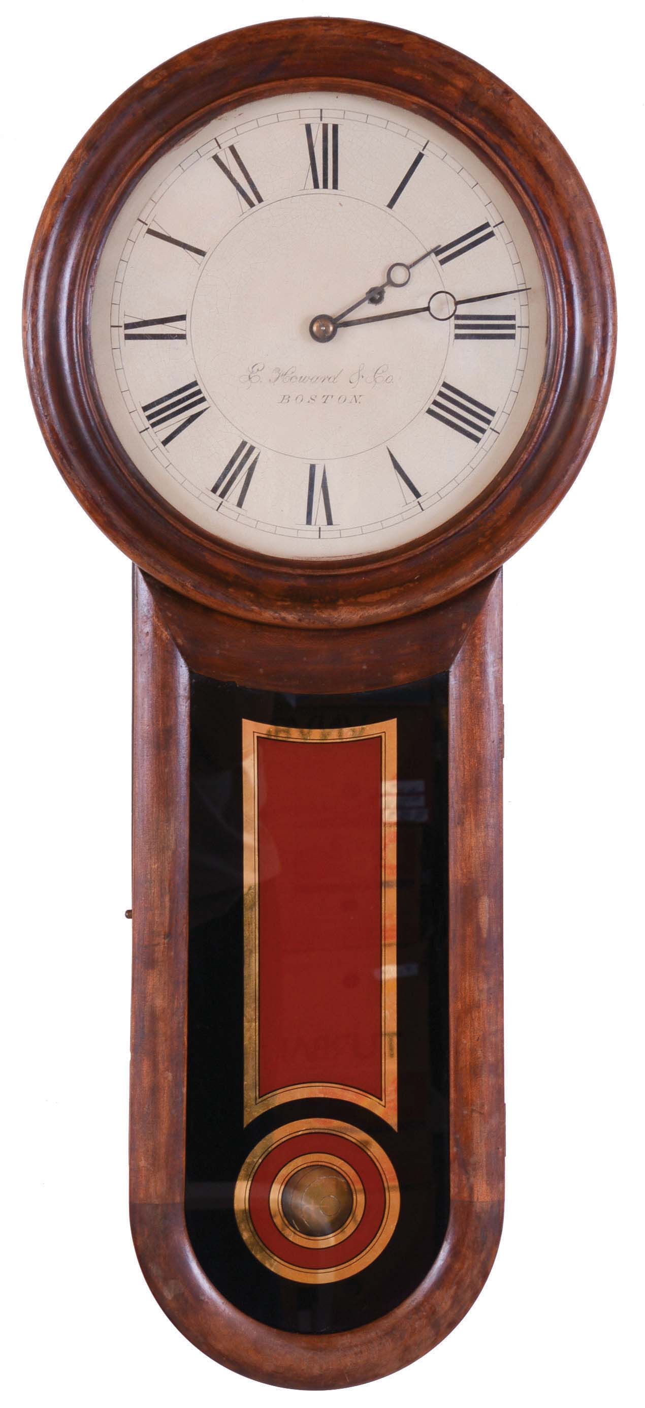 E. Howard & Co., Boston, Mass., "No. 11 or Keyhole", 8 day, weight brass movement wall timepiece. — Antique Clocks Price Guide