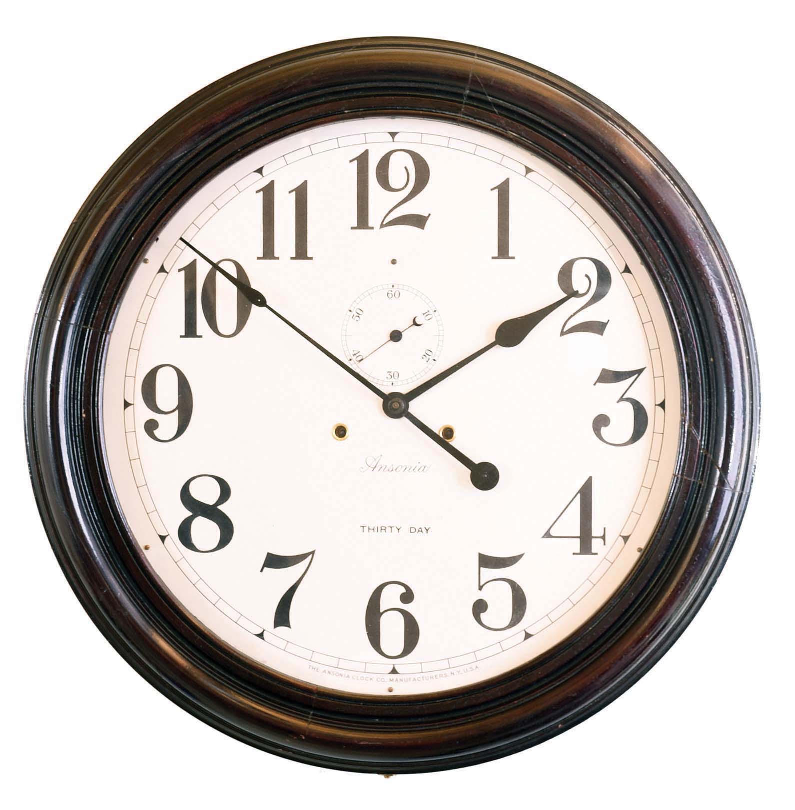 Ansonia Clock Co., New York, NY, "24-inch gallery" model 30-day double wind timepiece. — Antique Clocks Price Guide