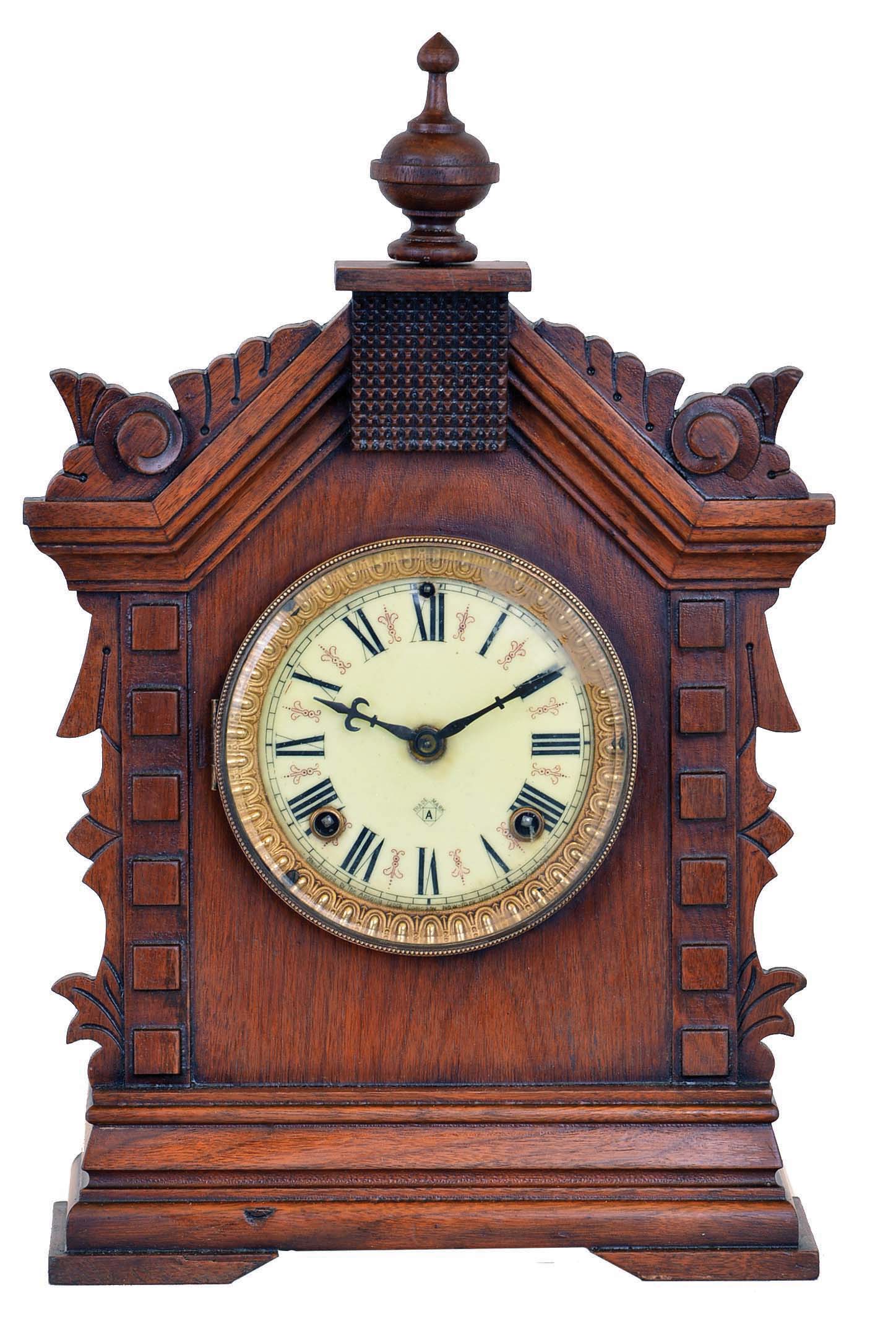Ansonia Clock Co., New York, NY, "Toronto" model cabinet clock with 8 day time & strike movement. — Antique Clocks Price Guide