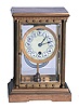 Boston Clock Co., Boston, Mass., "Delphus", 8 day, with single arbor winding time & strike brass lever movement crystal regulator, c1900.