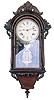 E. N. Welch Mfg. Co., Forestville, Conn., "Italian Hanging V. P." wall clock with an 8 days time and strike brass movement in a rosewood veneered case.